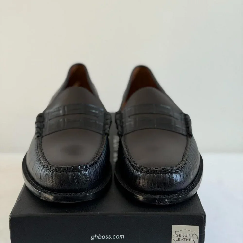 Madewell x G.H.BASS Larson Weejuns Loafers in Black Dark Brown, Size 9.5 - Picture 7 of 9